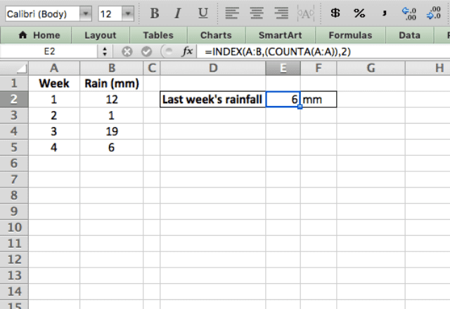 INDEX Excel 4 index with counta