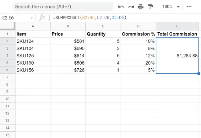 SUMPRODUCT FORMULA GOOGLE SHEETS 4 SUMPRODUCT FORMULA GOOGLE SHEETS 4