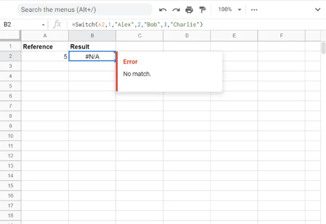 SWITCH FORMULA GOOGLE SHEETS 3