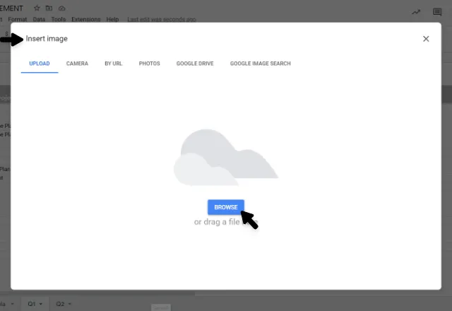 google sheets image in cell 4